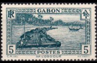 Gabon 1932 - serie Soggetti vari: 5 c