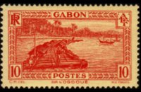 Gabon 1932 - serie Soggetti vari: 10 c
