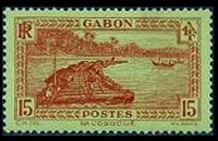 Gabon 1932 - serie Soggetti vari: 15 c