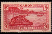 Gabon 1932 - serie Soggetti vari: 20 c