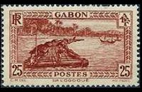 Gabon 1932 - serie Soggetti vari: 25 c