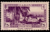 Gabon 1932 - serie Soggetti vari: 1,25 fr