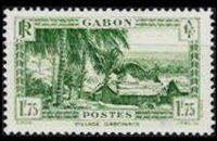 Gabon 1932 - serie Soggetti vari: 1,75 fr