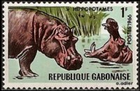 Gabon 1967 - serie Animali: 1 fr