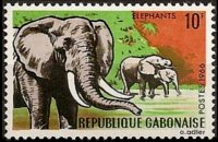 Gabon 1967 - serie Animali: 10 fr