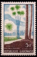 Gabon 1967 - serie Alberi: 5 fr