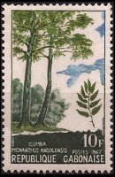 Gabon 1967 - serie Alberi: 10 fr