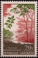 Gabon 1967 - serie Alberi: 20 fr