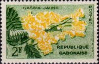 Gabon 1961 - serie Fiori: 2 fr