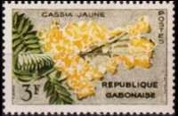 Gabon 1961 - serie Fiori: 3 fr