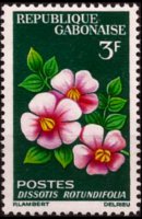 Gabon 1964 - serie Fiori: 3 fr