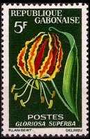 Gabon 1964 - serie Fiori: 5 fr