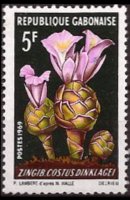 Gabon 1969 - serie Fiori: 5 fr