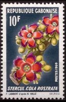 Gabon 1969 - serie Fiori: 10 fr