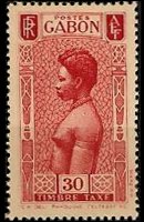 Gabon 1932 - set Woman: 30 c