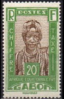 Gabon 1930 - serie Soggetti vari: 20 c