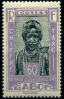 Gabon 1930 - serie Soggetti vari: 60 c