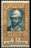 Gabon 1930 - serie Soggetti vari: 1 fr