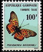 Gabon 1978 - serie Farfalle: 100 fr