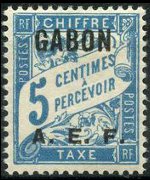 Gabon 1928 - serie Cifra: 5 c