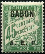 Gabon 1928 - serie Cifra: 45 c