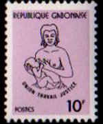Gabon 1981 - serie Mamma con bambino: 10 fr