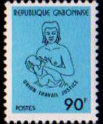 Gabon 1981 - serie Mamma con bambino: 90 fr