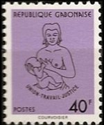 Gabon 1981 - serie Mamma con bambino: 40 fr