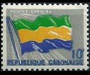 Gabon 1971 - serie Bandiera nazionale: 10 fr