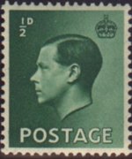 Regno Unito 1936 - serie Effigie di Edoardo VIII: 0,5 d