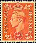 Regno Unito 1937 - serie Effigie di Giorgio VI: 0,5 d