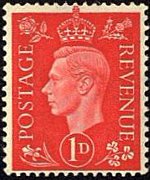 Regno Unito 1937 - serie Effigie di Giorgio VI: 1 d