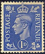 Regno Unito 1937 - serie Effigie di Giorgio VI: 1 d