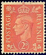 Regno Unito 1937 - serie Effigie di Giorgio VI: 2 d