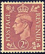 Regno Unito 1937 - serie Effigie di Giorgio VI: 2 d