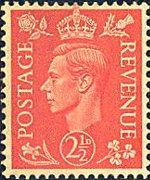 Regno Unito 1937 - serie Effigie di Giorgio VI: 2,5 d