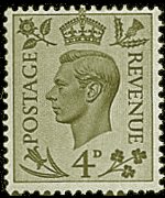 Regno Unito 1937 - serie Effigie di Giorgio VI: 4 d