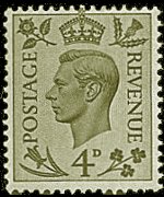 Regno Unito 1937 - serie Effigie di Giorgio VI: 4 d