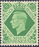 Regno Unito 1937 - serie Effigie di Giorgio VI: 7 p