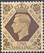 Regno Unito 1937 - serie Effigie di Giorgio VI: 1 s