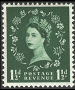Regno Unito 1952 - serie Effigie di Elisabetta II: 1,5 d