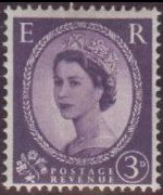 Regno Unito 1952 - serie Effigie di Elisabetta II: 3 d