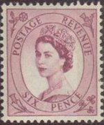 Regno Unito 1952 - serie Effigie di Elisabetta II: 6 p