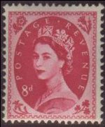 Regno Unito 1952 - serie Effigie di Elisabetta II: 8 d