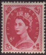 Regno Unito 1952 - serie Effigie di Elisabetta II: 8 d