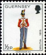 Guernsey 1974 - serie Uniformi militari: ½ p
