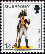 Guernsey 1974 - set Military uniforms: 1½ p