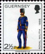 Guernsey 1974 - set Military uniforms: 2½ p