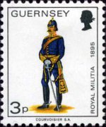 Guernsey 1974 - serie Uniformi militari: 3 p