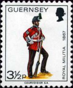 Guernsey 1974 - serie Uniformi militari: 3½ p